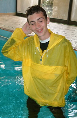 Kegel exercise in wet clothes