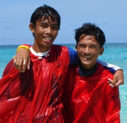 Wet friends cum together